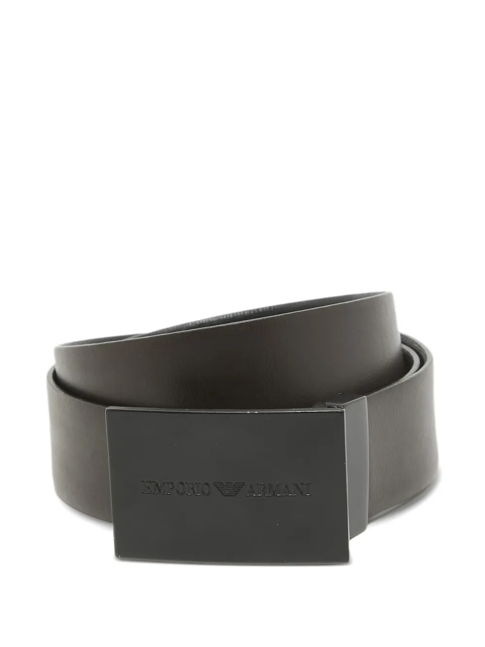 Emporio Armani Pre-Owned cinturón con logo grabado en la hebilla | negro | Image 1