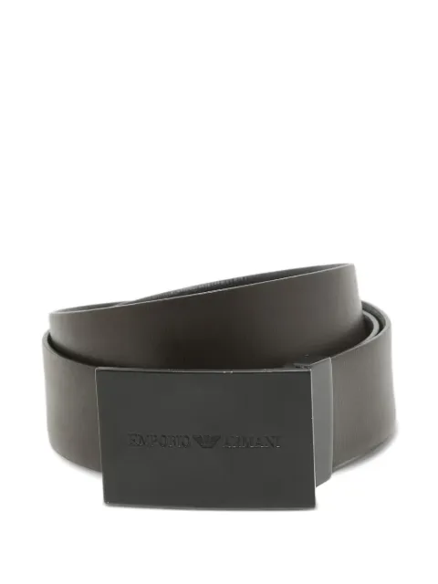 Emporio Armani Pre-Owned cinturón con logo grabado en la hebilla