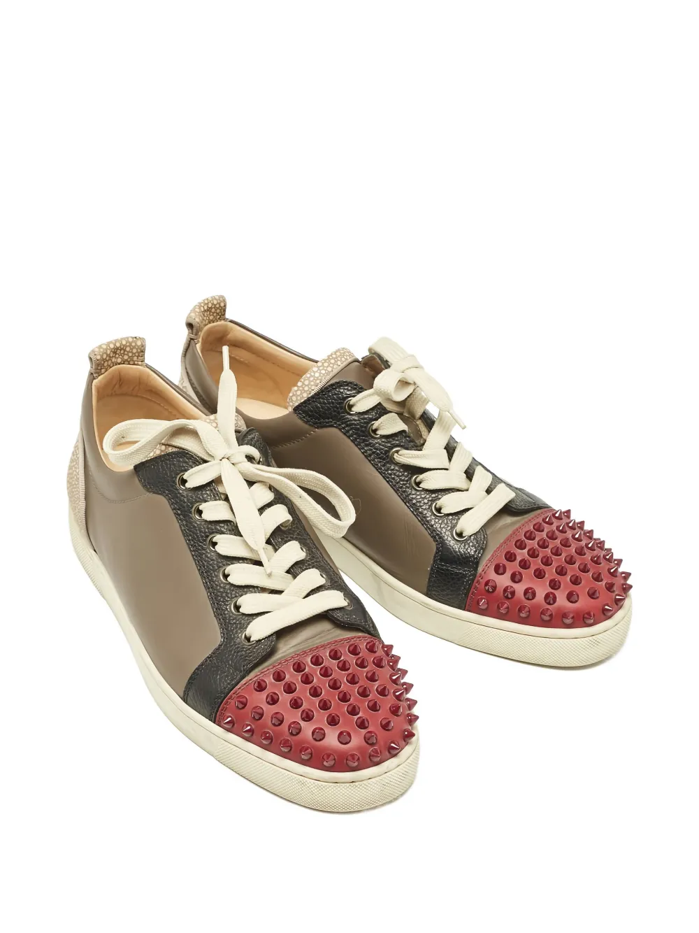 Christian Louboutin Pre-Owned spike-detail leather sneakers | Low-Tops | Image 2