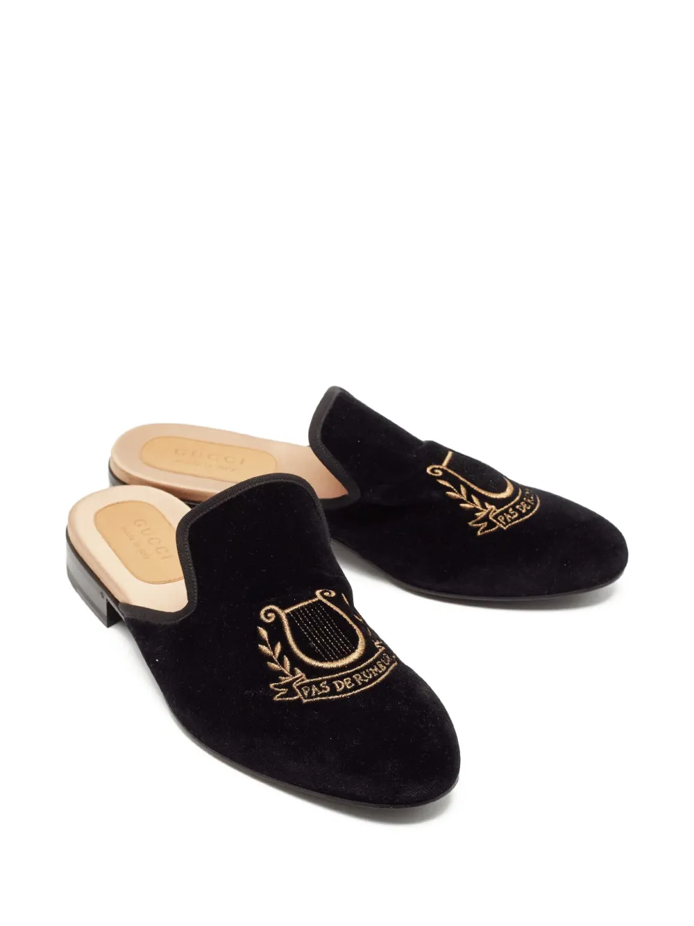 Gucci Pre-Owned harp-embroidered mules | Image 2