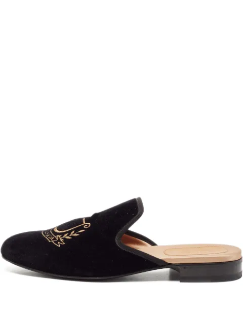 Gucci Pre-Owned harp-embroidered mules