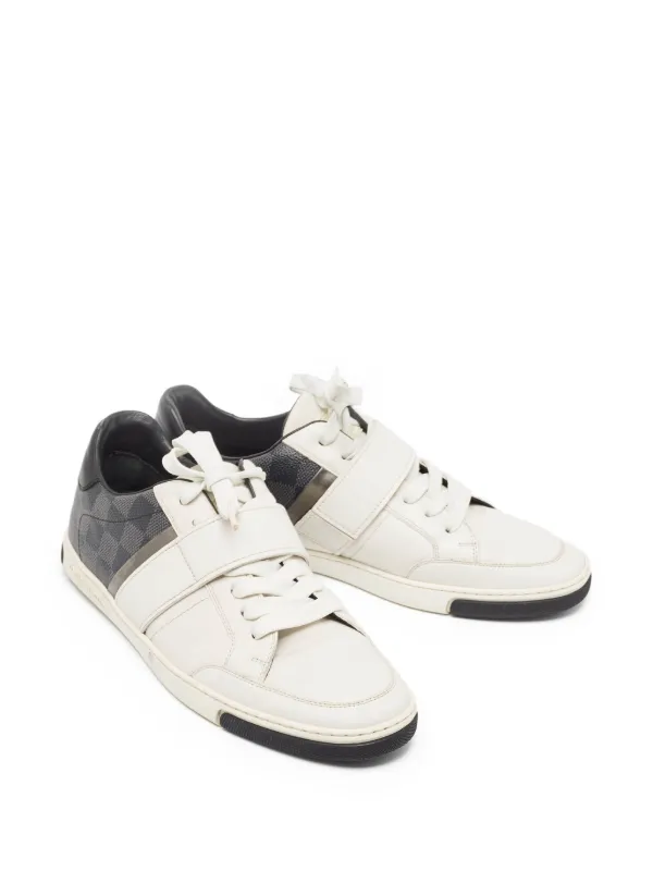 Louis Vuitton Pre-Owned Damier Graphite Sneakers | White | FARFETCH