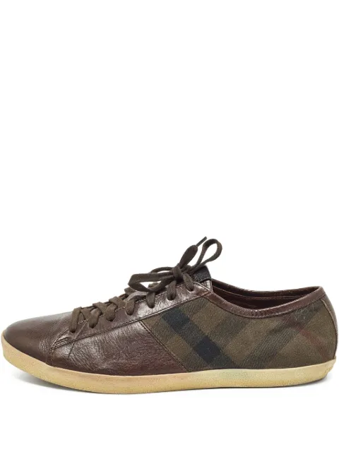 Burberry Pre-Owned سنيكر جلد