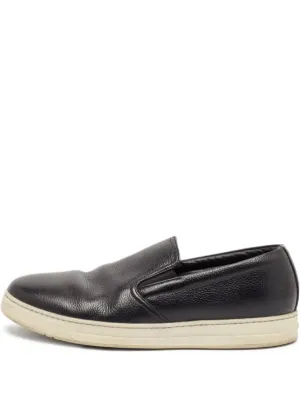Prada Pre-Owned スクエアトゥ ローファー | ブラック | FARFETCH JP