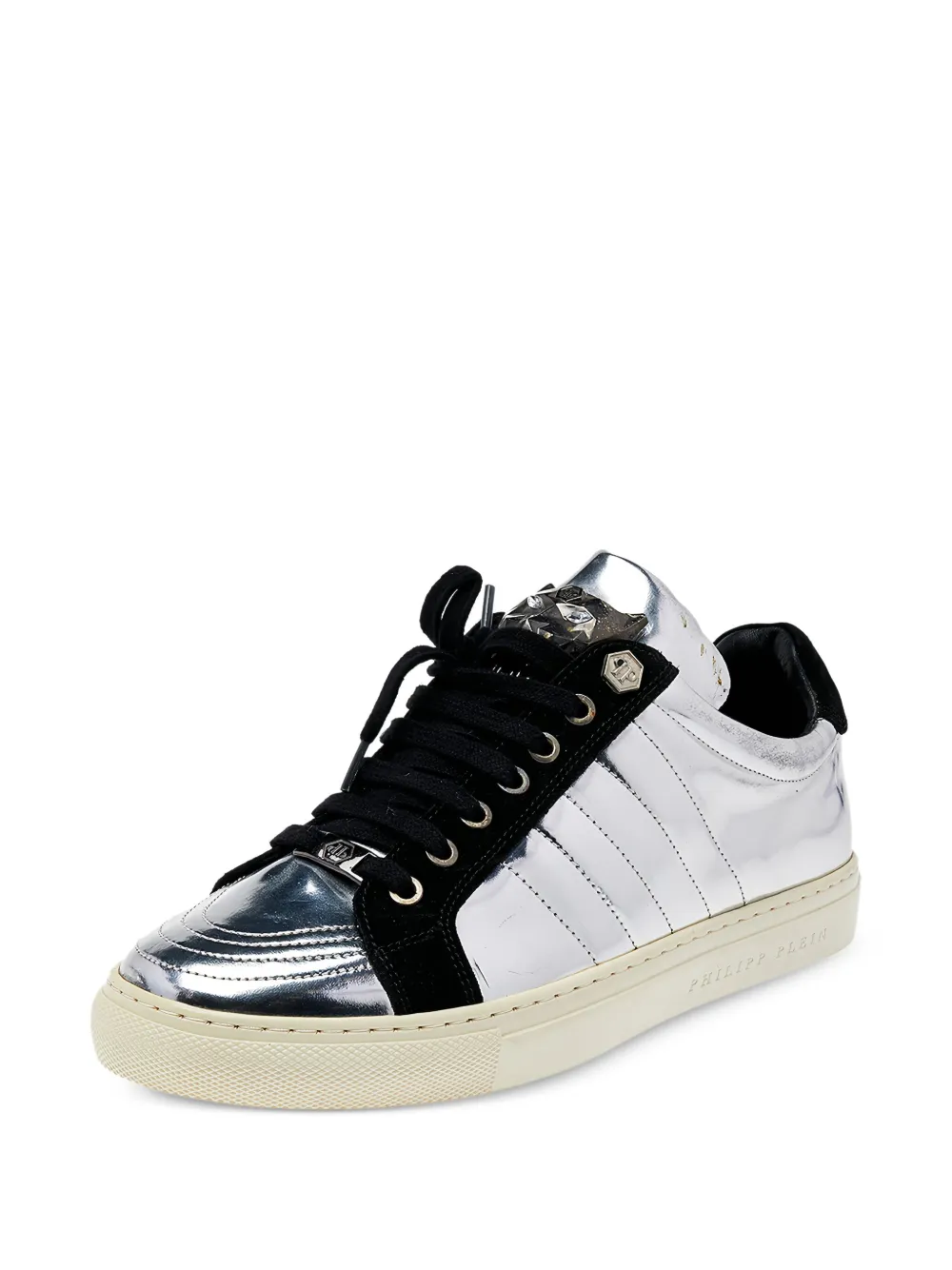 Philipp Plein pre-owned metallic-effect panelled sneakers | Image 2