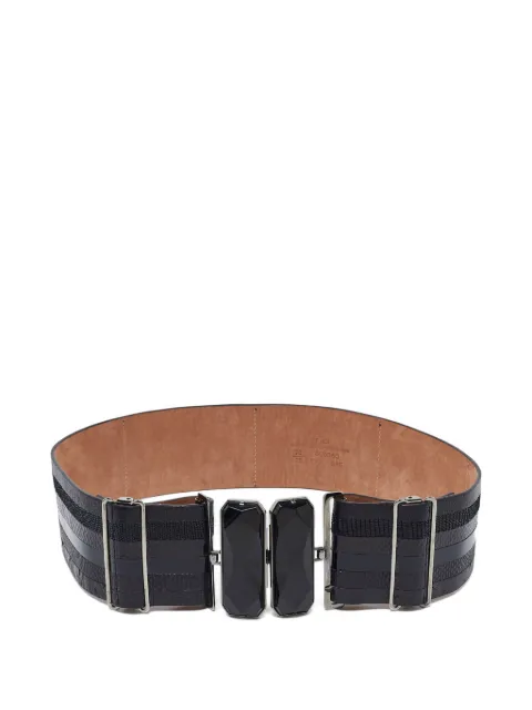 Fendi Pre-Owned leather geometric buckle belt