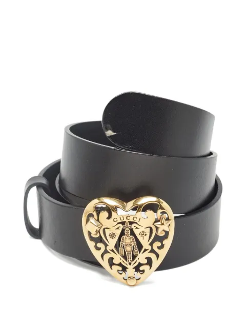 Gucci Pre-Owned heart-buckle leather belt