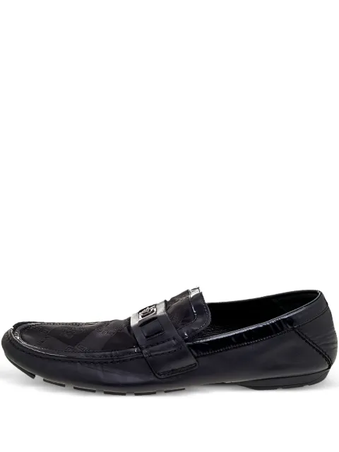 Versace Pre-Owned Medusa-plaque leather loafers