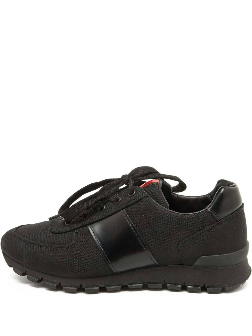 Prada Pre-Owned panelled lace-up sneakers | Black | Image 1