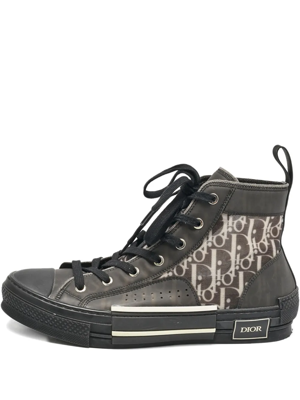 Christian Dior Pre-Owned mesh oblique sneakers - ブラック Christian Dior Pre-Owned mesh oblique sneakers - ブラック