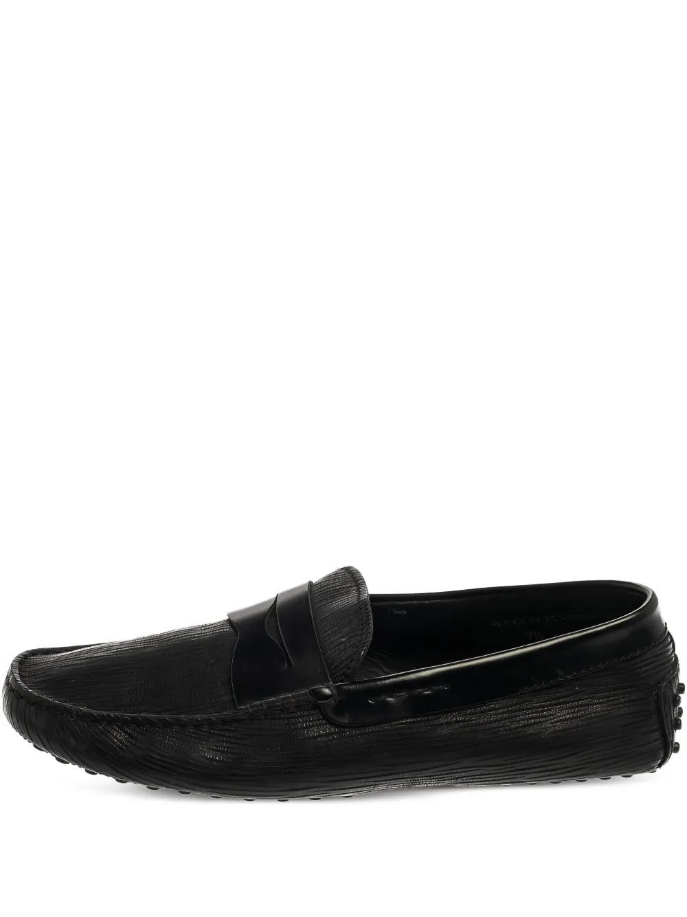 Tod's Vintage pre-owned textured-leather loafers | Black | Image 1
