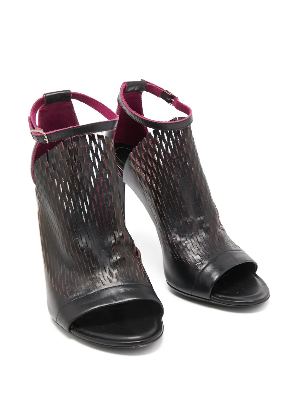 Balenciaga Pre-Owned 115 mm leren sandalen - Zwart