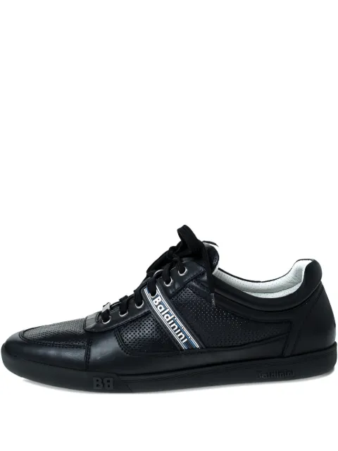 Baldinini pre-owned perforated leather sneakers