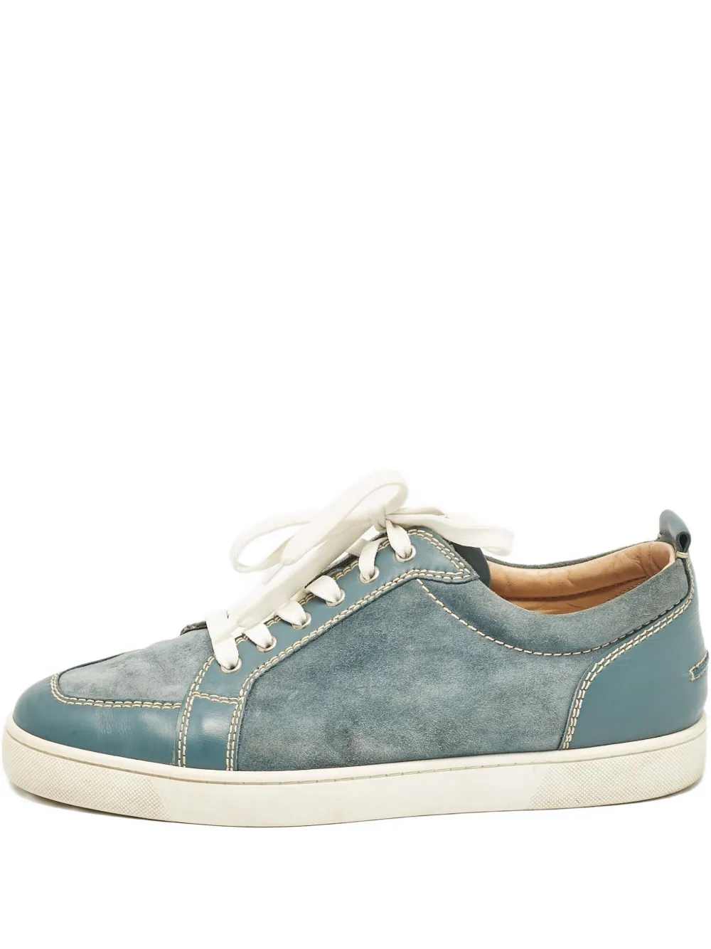 Christian Louboutin Pre-Owned  panelled suede sneakers | Blue | Image 1