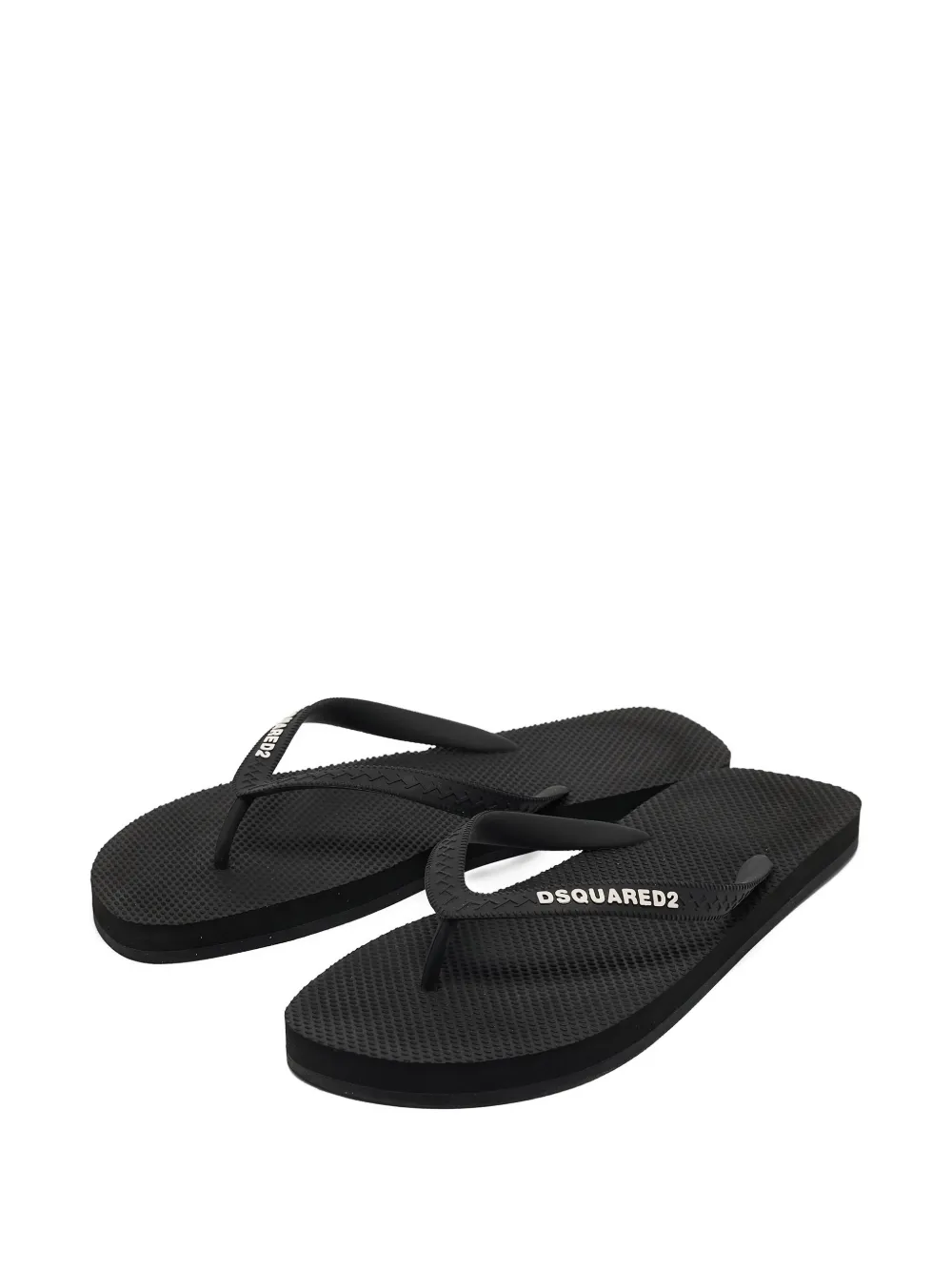 DSQUARED2 2024 logo-rubberised flip flops | Image 2