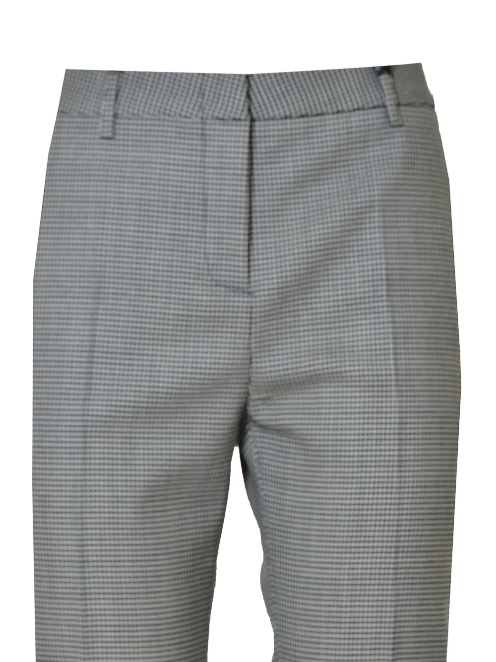 checked wool trousers