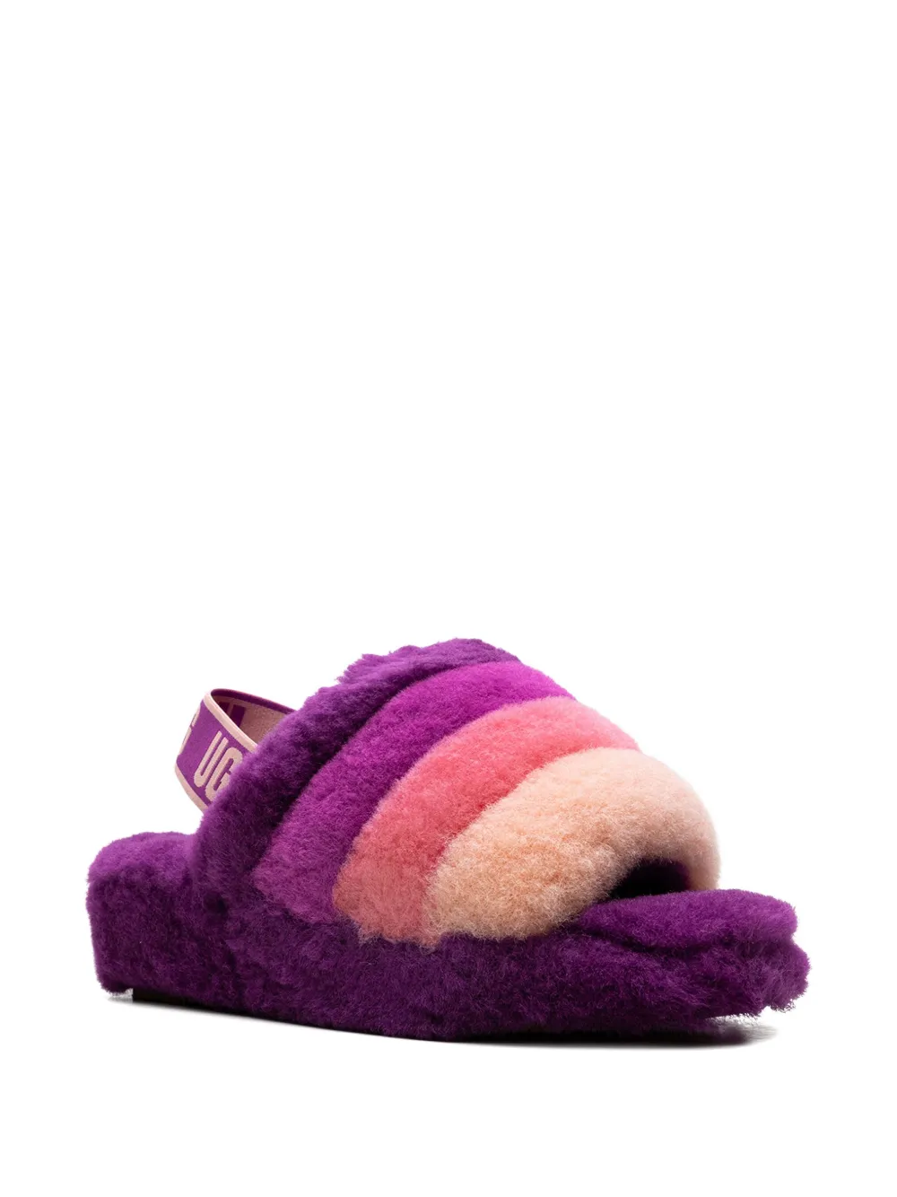 UGG Fluff Yeah Pride "Pink Purple Rainbow" sandals