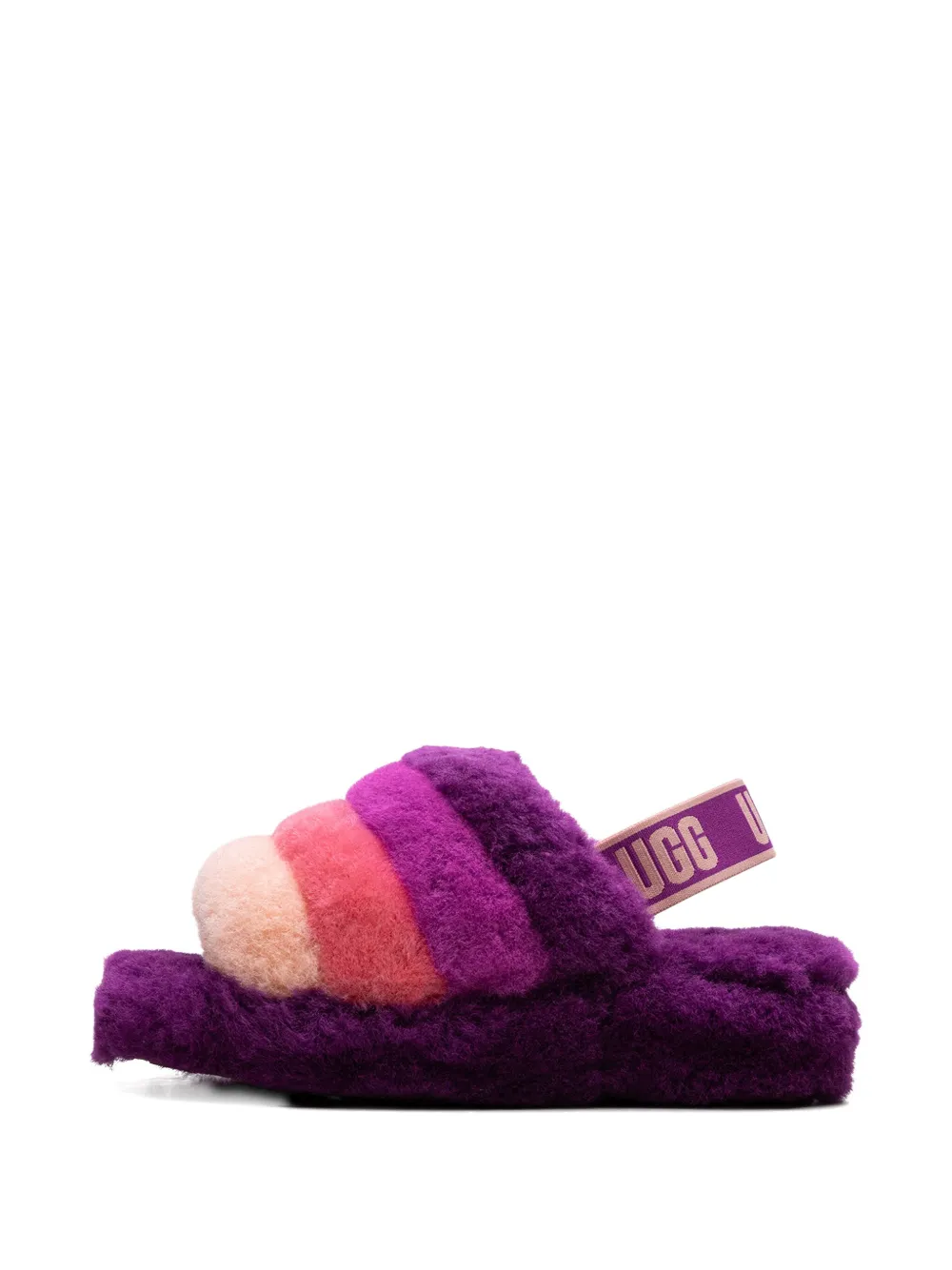 UGG Fluff Yeah Pride "Pink Purple Rainbow" sandals