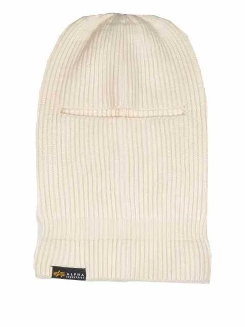 Alpha Industries logo-patch ribbed beanie hat
