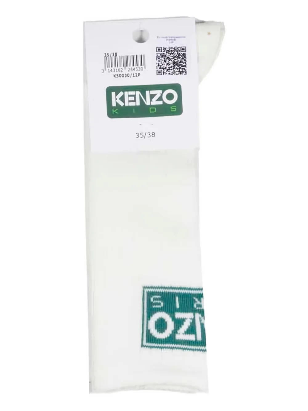Kenzo Kids' Logo-embroidered Socks In White