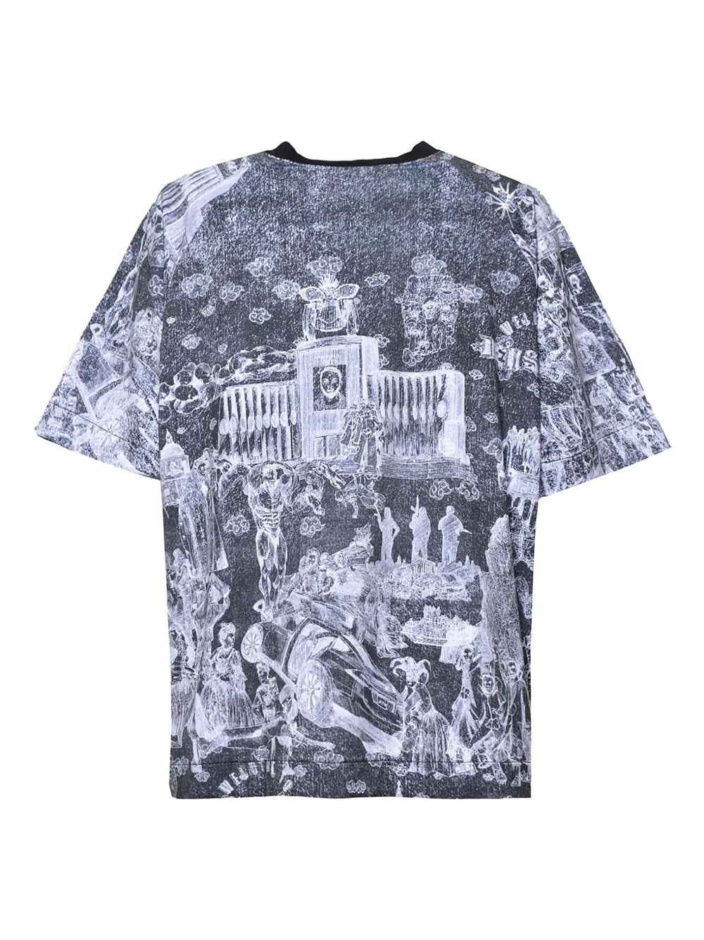 PDF graphic-print T-shirt - Zwart