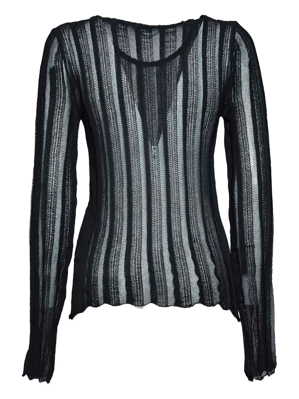 Blumarine Gestreepte top Zwart