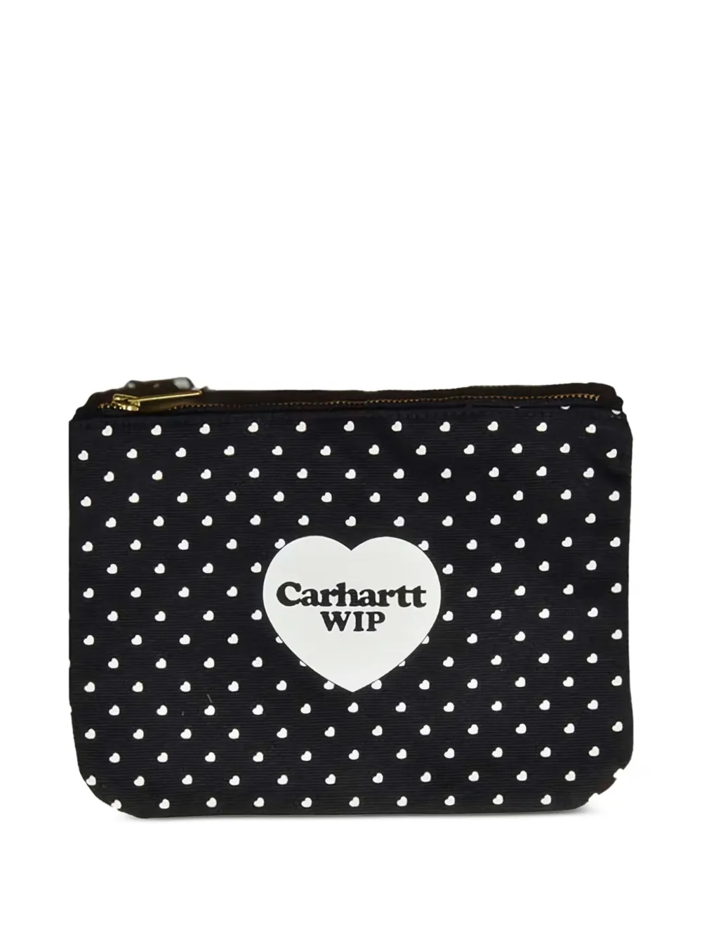 Carhartt WIP heart-print zip pouch | Black | Image 1