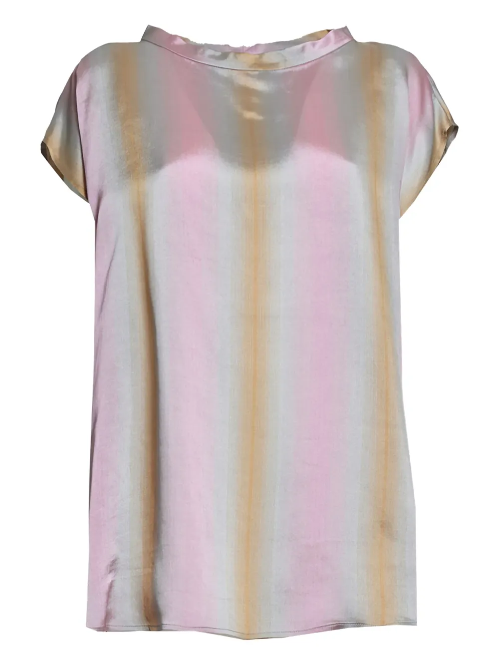 ASPESI stripe-print short-sleeves top | Pink | Image 1