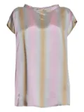 ASPESI stripe-print short-sleeves top - Pink