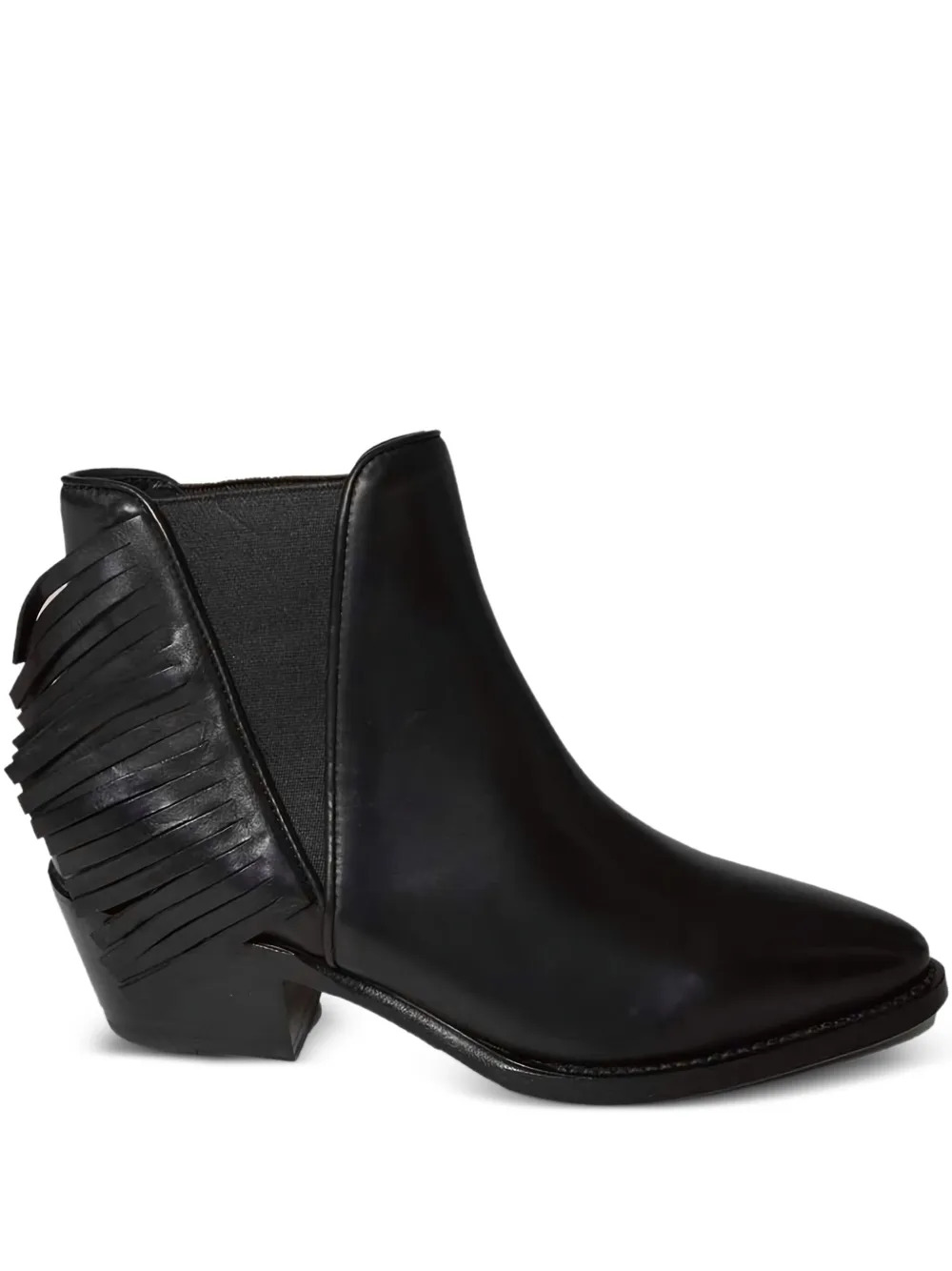 Damy fringed ankle boots Black