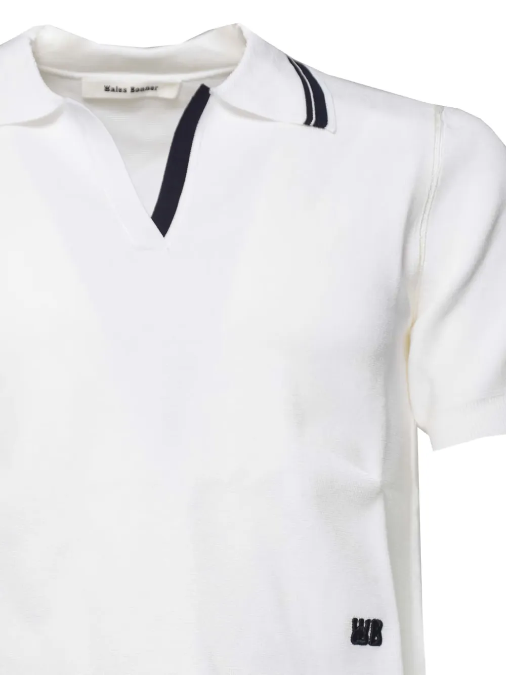 Wales Bonner Poloshirt met korte mouwen - Wit