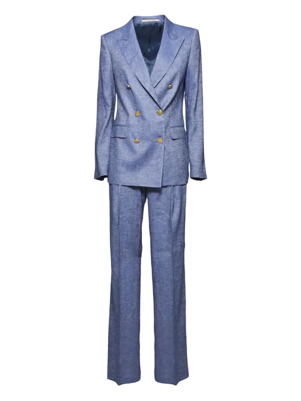 Tagliatore Pak met gekerfde revers en goudkleurige knopen Blauw