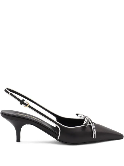 Escarpins en cuir à bride arrière 55 mm - Miu Miu - Modalova