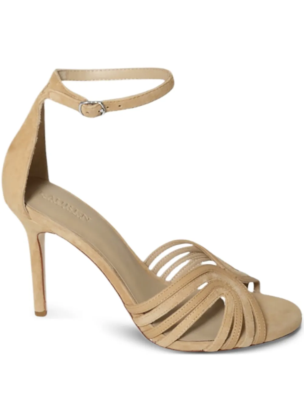 Polo Ralph Lauren 90mm Leather Sandals In Neutral