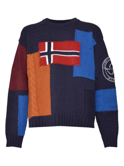 Napapijri colour-block knitted sweater