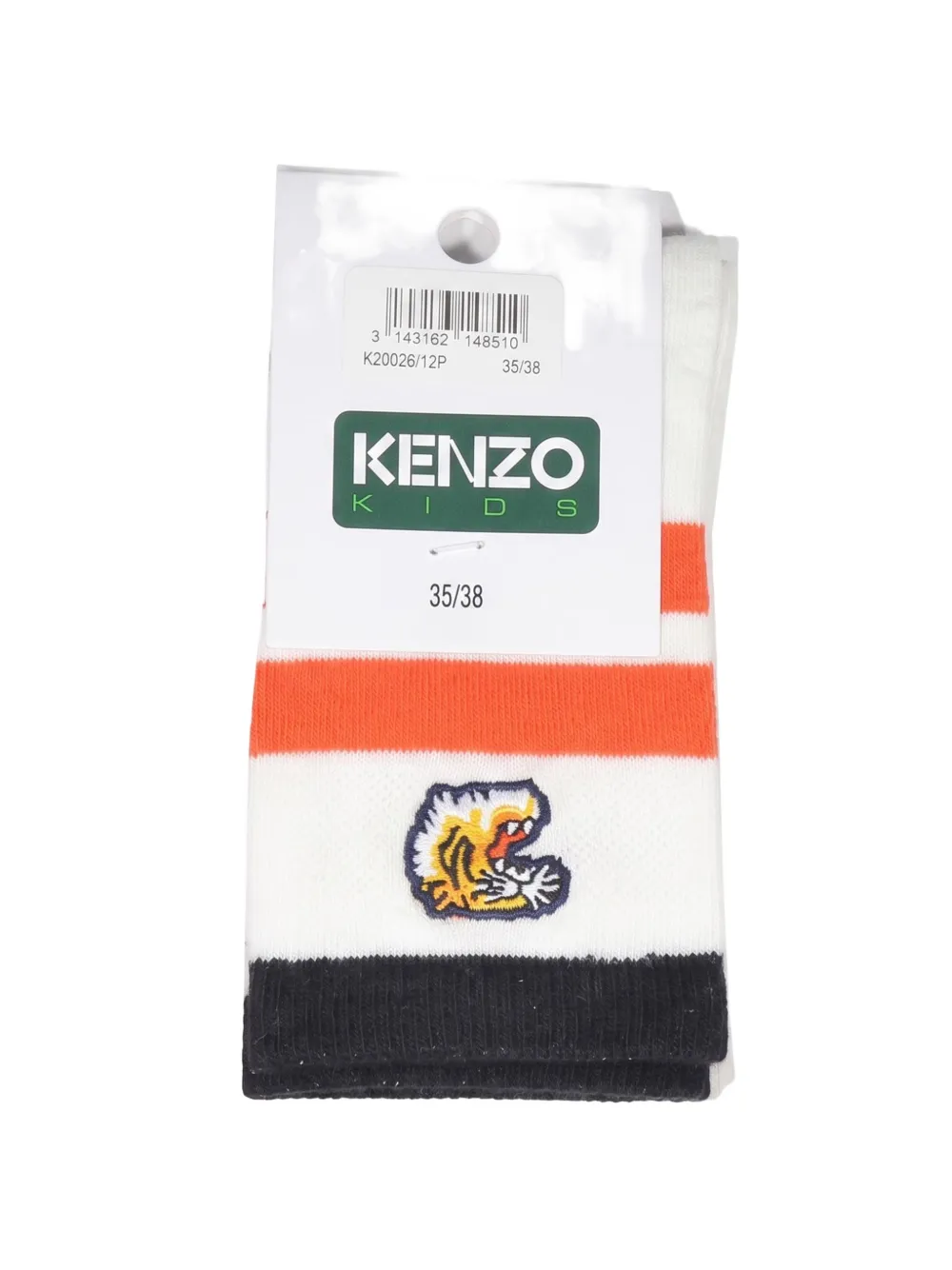 Kenzo Kids Gestreepte sokken met logo Wit