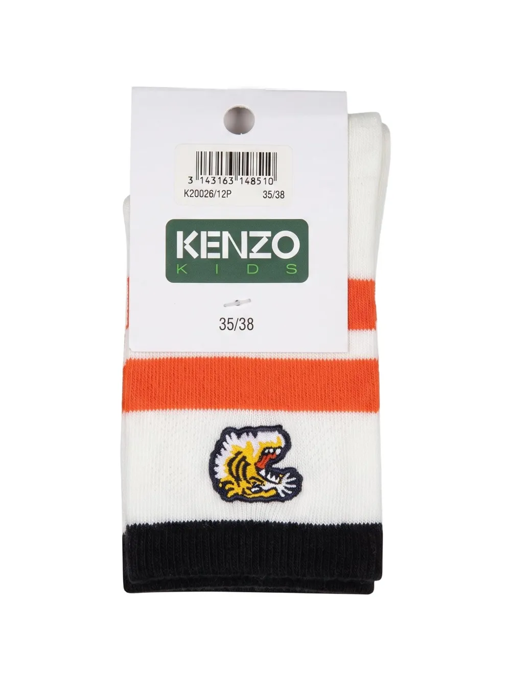 Kenzo Kids Gestreepte sokken met logo Wit