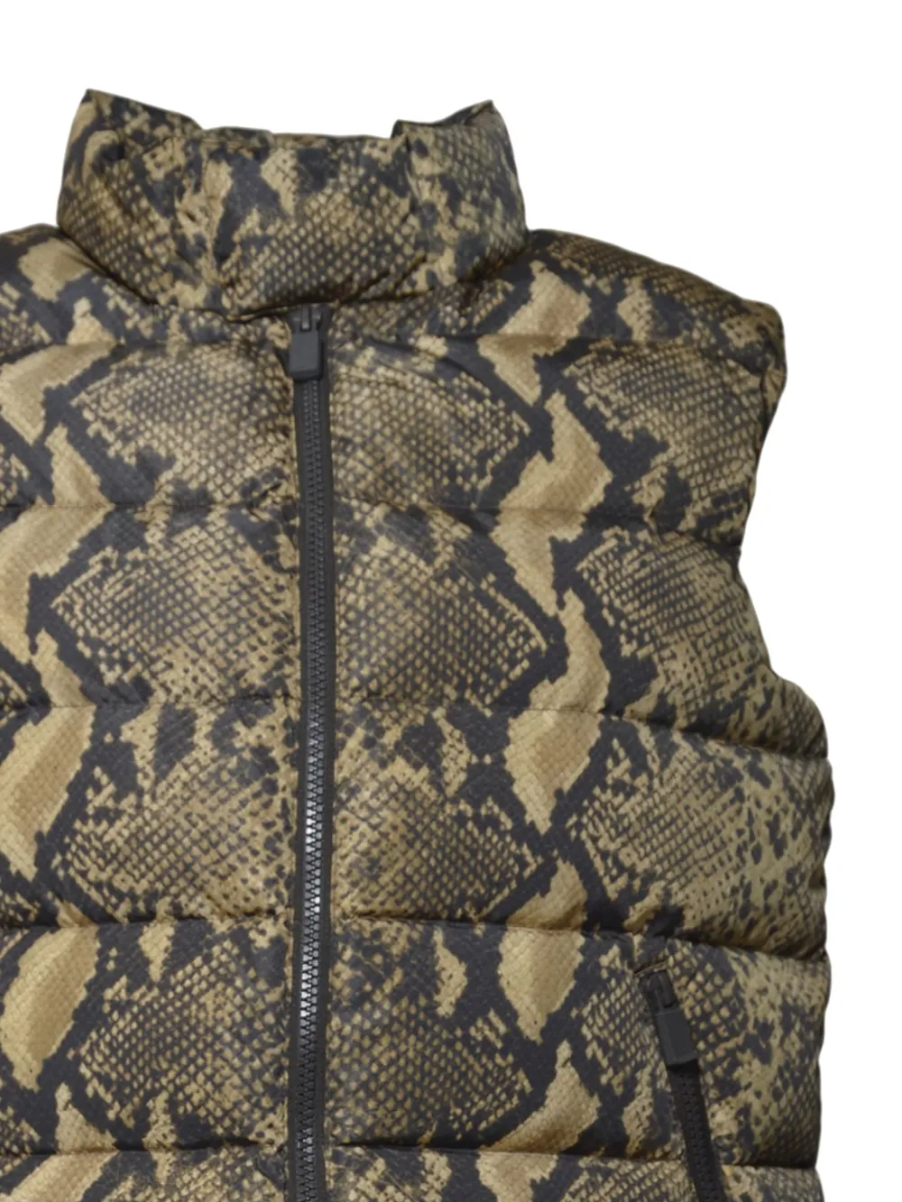 Aspesi Zip-up Snake-print Gilet In Multi