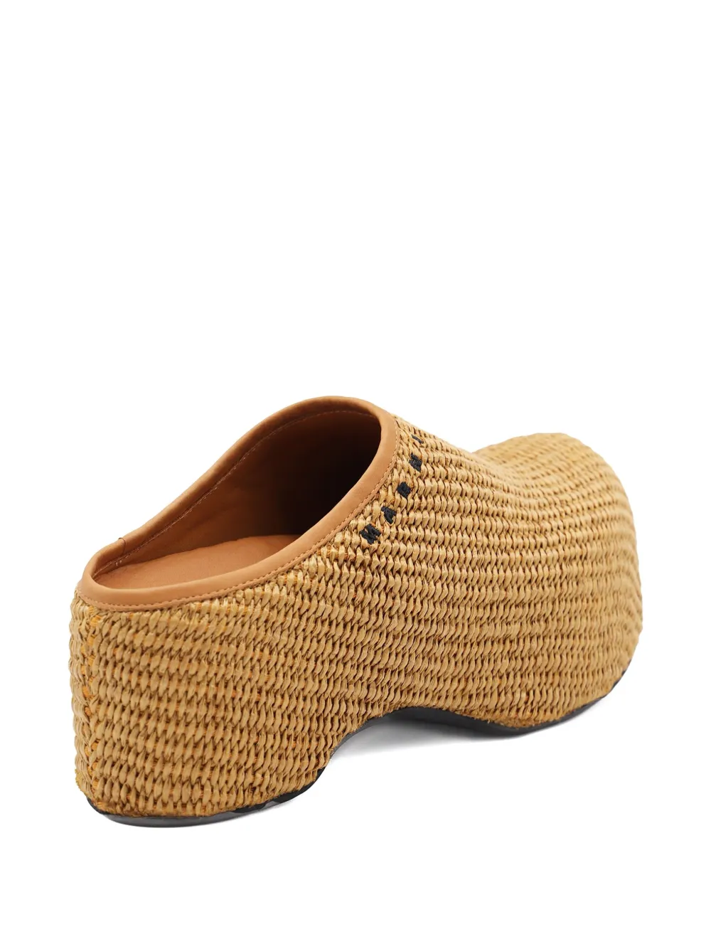 Marni Heel Sandals With Woven Texture Platform