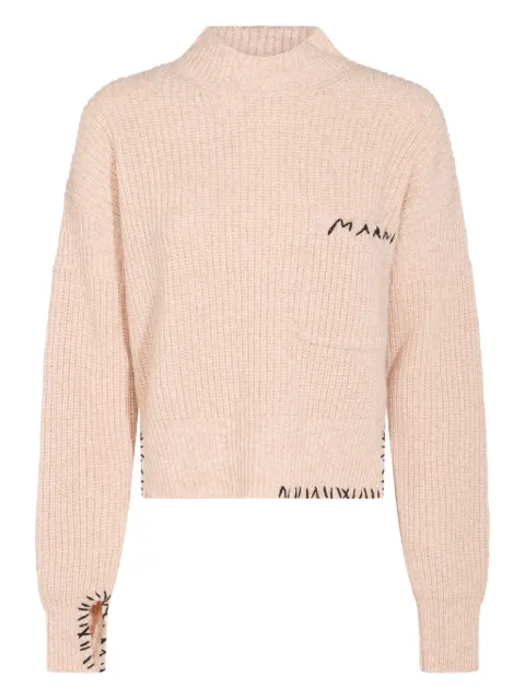 Marni logo-embroidered sweater 