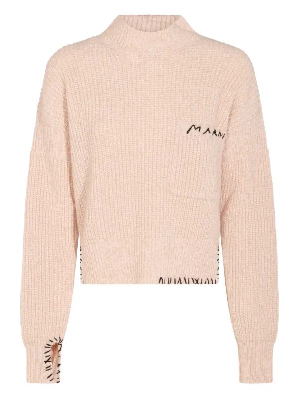 Marni ロゴ セーター | ニュートラル | FARFETCH JP