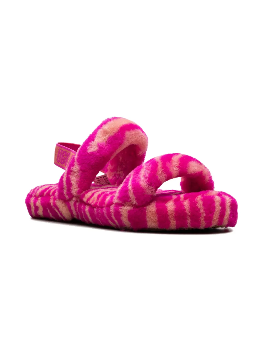 UGG Kids Oh Yeah Slipper "Rock Rose Zebra" sandals Pink