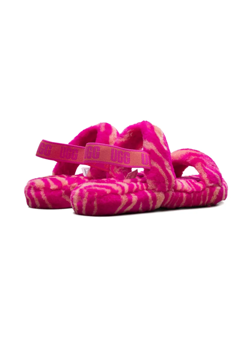 UGG Kids Oh Yeah Slipper "Rock Rose Zebra" sandals Pink