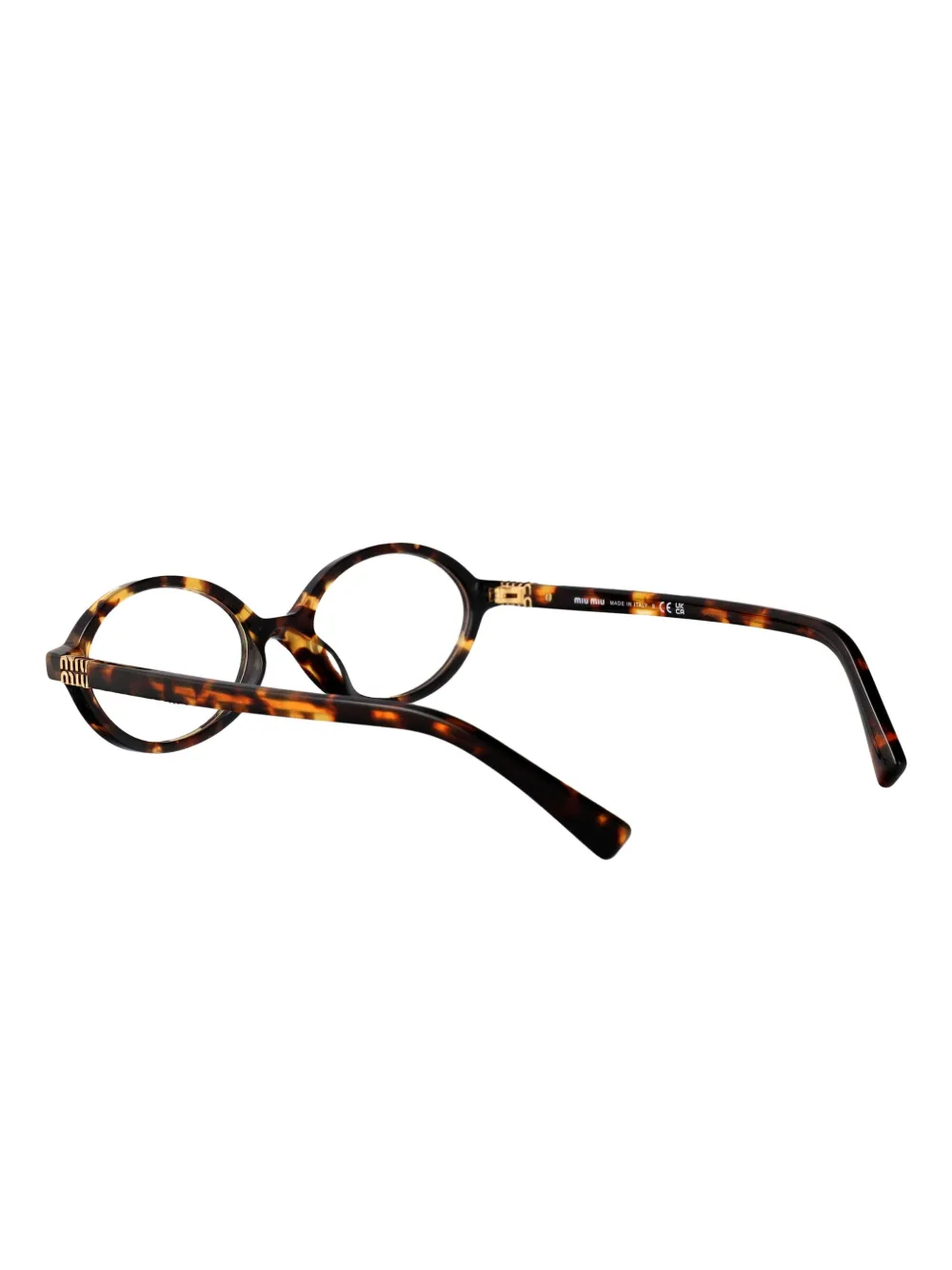 Miu Eyewear Bril met ovaal montuur Bruin