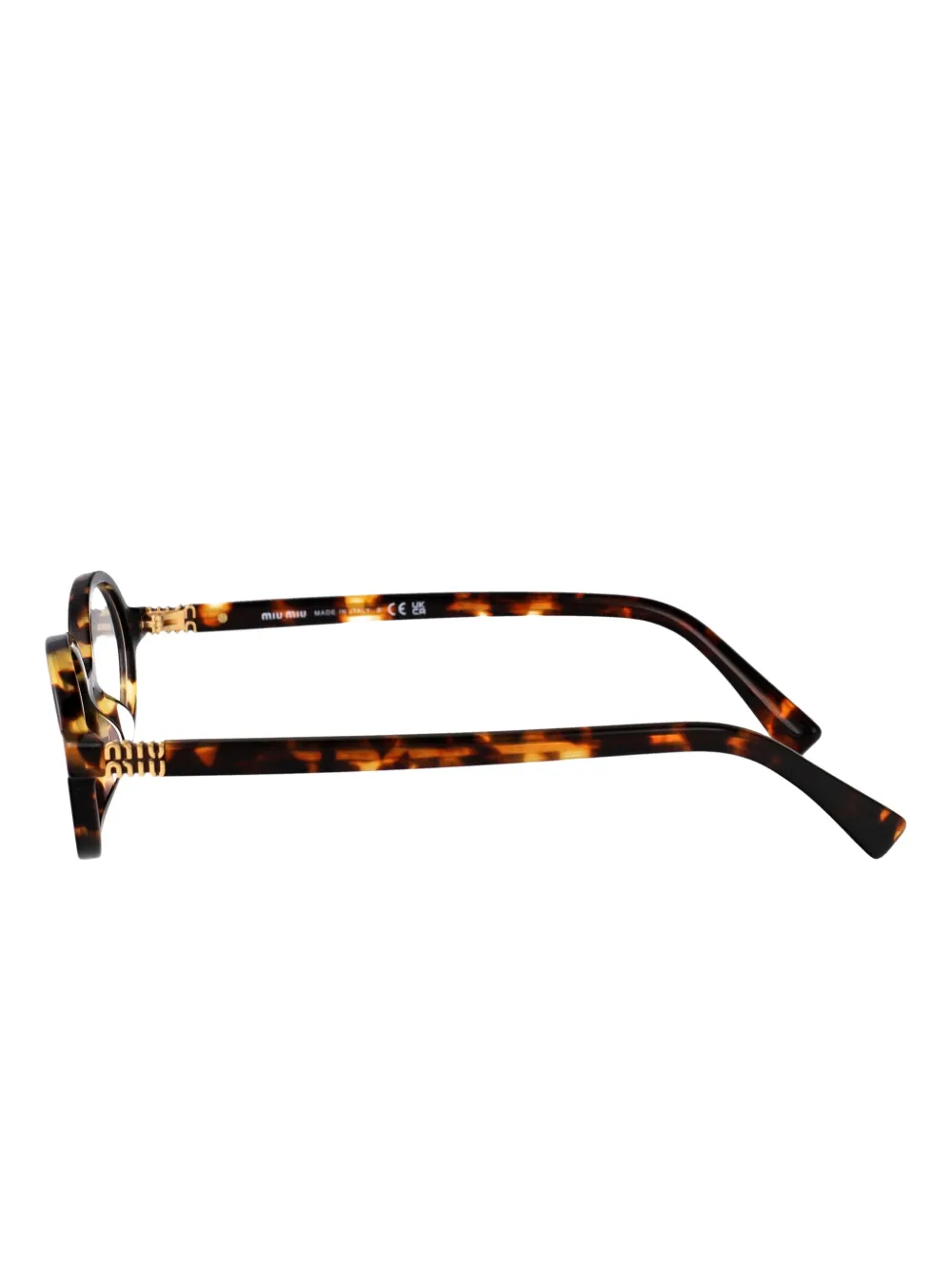 Miu Eyewear Bril met ovaal montuur Bruin