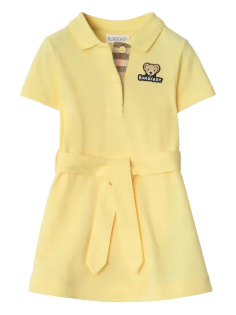 Burberry Kids cotton belted dress