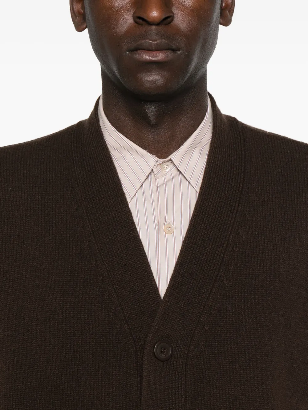 SANDRO Wollen vest met bloemenzak Bruin