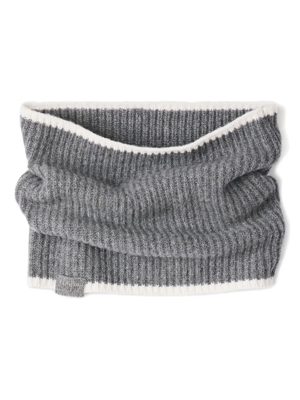 SANDRO Geribbelde sjaal met contrasterende afwerking - Grijs