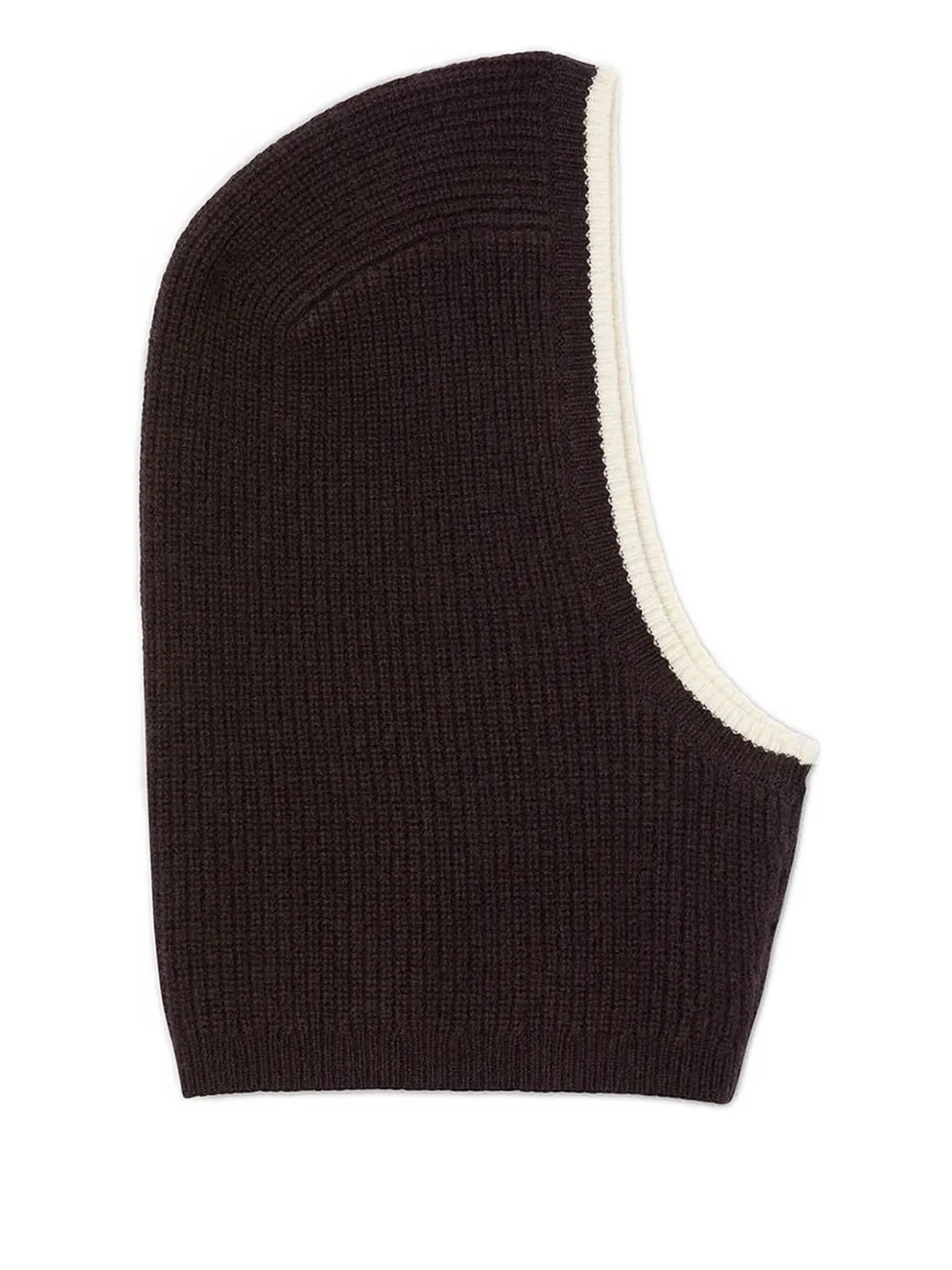 SANDRO ribbed contrast-trim balaclava | Brown | Image 1