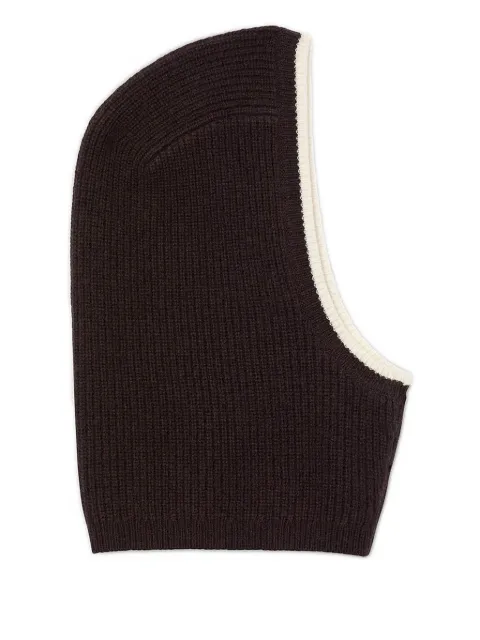 SANDRO ribbed contrast-trim balaclava